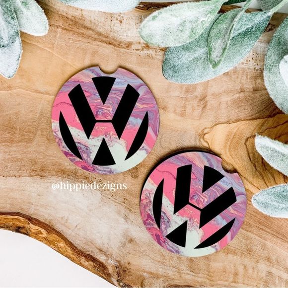 Hand Crafted Accessories - Volkswagen VW Car Coaster Set | VW Coasters | Volkswagen Decor